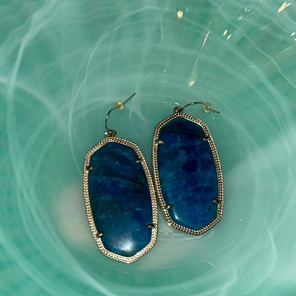 Kendra Scott Aqua Apatite Danielle Earrings - Picture 2 of 7